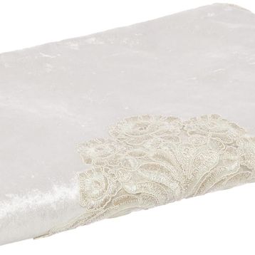 Çeyiz Diyarı CD161898 Kösem Kadife 5 Parça Krem Salon Takımı