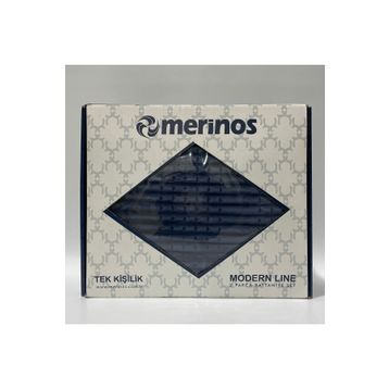 Çeyiz Diyarı Merinos Modern Line Lacivert 2 Parça Tek Kişilik Battaniye Seti