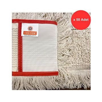 Ceytem Kırmızı Biyeli 50x50 cm Zincir Dikiş Nemli Mop