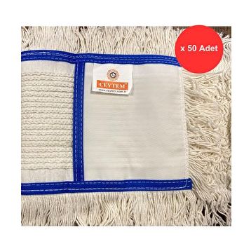 Ceytem Mavi 50x50 cm Zincir Dikiş Orlon Mop