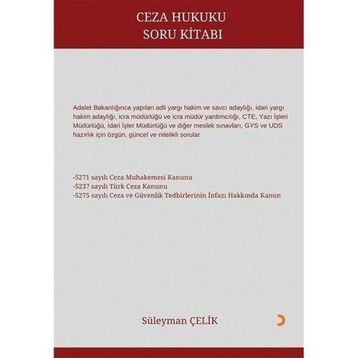 Ceza Hukuku Soru Kitabı - Cinius Yayınları