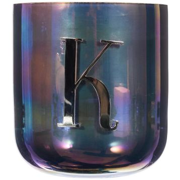 Chakra K Harfli Gunmetal Kokulu Metal Mum