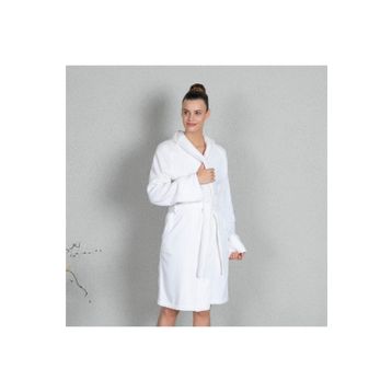 Chakra Solid Beyaz Unisex Bornoz