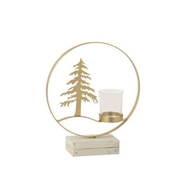 Chakra Zigo Agaç Desenli Tealight Mumluk