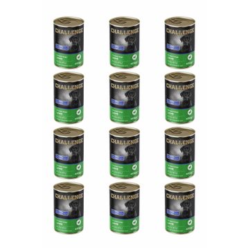 Challenge Pate Kuzu Etli 12x400 gr Yetişkin Köpek Konservesi