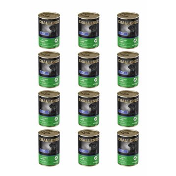 Challenge Pate Kuzu Etli 12x400 gr Yetişkin Köpek Konservesi
