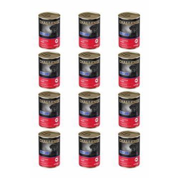 Challenge Pate Sığır Etli 12x400 gr Yetişkin Köpek Konservesi