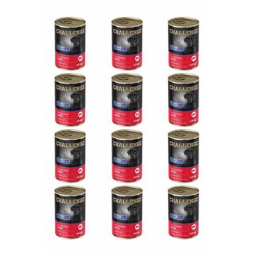 Challenge Pate Sığır Etli 12x400 gr Yetişkin Köpek Konservesi