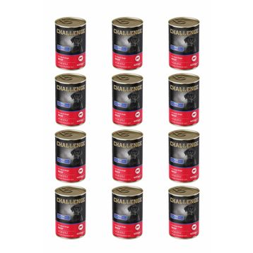Challenge Pate Sığır Etli 12x400 gr Yetişkin Köpek Konservesi
