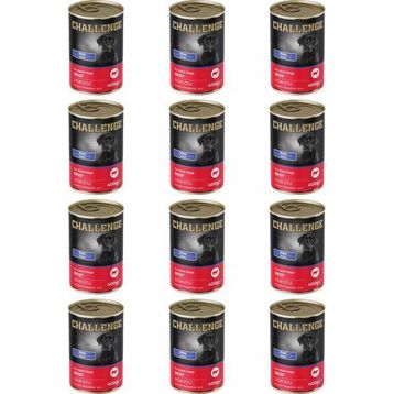 Challenge Pate Sığır Etli 12x400 gr Yetişkin Köpek Konservesi