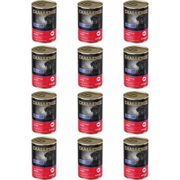 Challenge Pate Sığır Etli 12x400 gr Yetişkin Köpek Konservesi