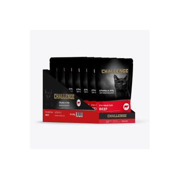 Challenge Pouch Sığır Etli 24x85 gr Yaş Kedi Maması