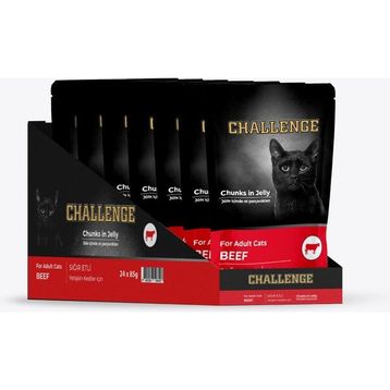 Challenge Pouch Sığır Etli 24x85 gr Yaş Kedi Maması