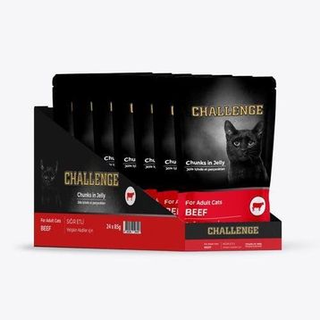 Challenge Pouch Sığır Etli 24x85 gr Yaş Kedi Maması