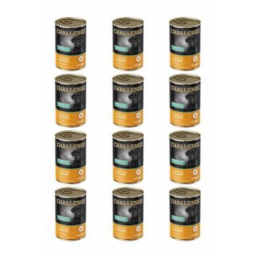 Challenge Tavuklu 12x400 gr Yetişkin Köpek Konservesi