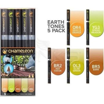 Chameleon 5'li Set Earth Tones Marker Kalem