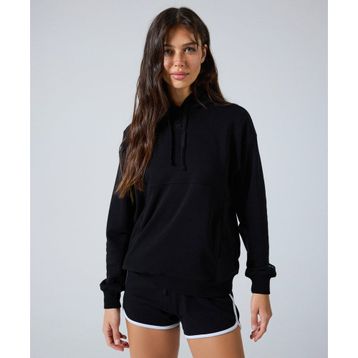 Champion 117114-KK001 Icons Hooded Siyah Kadın Sweatshirt
