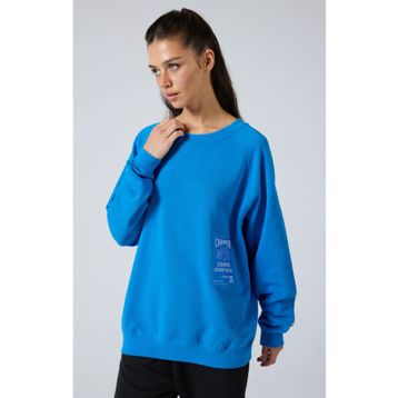 Champion 117197-BS015 Modern Bookstore Crewneck Mavi Kadın Sweatshirt