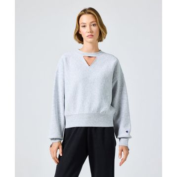 Champion 117345-EM004 Reverse Weave Crewneck Gri Kadın Sweatshirt