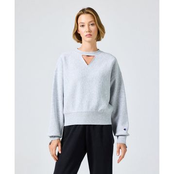 Champion 117345-EM004 Reverse Weave Crewneck Gri Kadın Sweatshirt