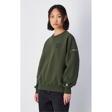 Champion 117494-GS508 Surplus + Utility Crewneck Yeşil Kadın Sweatshirt