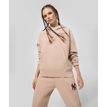 Champion 117506-MS079 Bej MLB Hooded Sweatshirt Kadın Sweatshirt