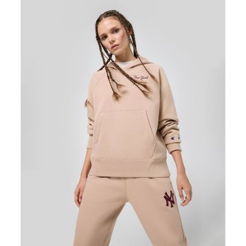 Champion 117506-MS079 Bej MLB Hooded Sweatshirt Kadın Sweatshirt