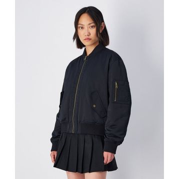Champion 117578-KK001 Outdoor Bomber Jacket Siyah Kadın Ceket