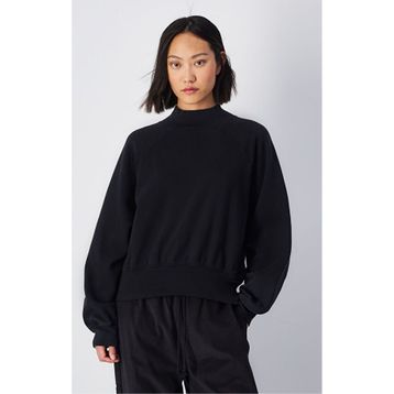 Champion 117637-KK001 Vintage Wash Mock Turtle Neck Long Sleeves Siyah Kadın Sweatshirt