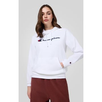 Champion 117669-WW001 Script Shop Hooded Beyaz Kadın Sweatshirt