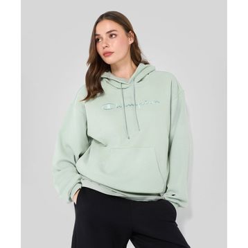 Champion 117785-GS129 Icons Hooded Yeşil Kadın Sweatshirt