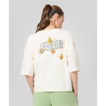 Champion 117823-YS141 Eco Future SS Tee Bej Kadın T-Shirt