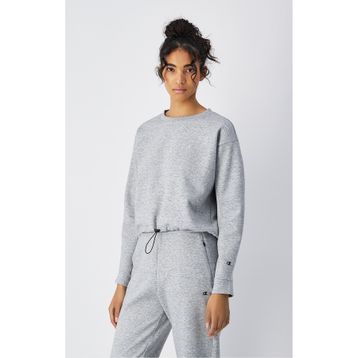 Champion 117842-EM021 C-Tech Crewneck Gri Kadın Sweatshirt