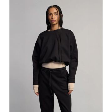 Champion 117842-KK001 C-Tech Crewneck Siyah Kadın Sweatshirt
