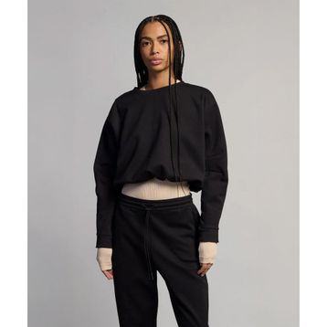 Champion 117842-KK001 C-Tech Crewneck Siyah Kadın Sweatshirt