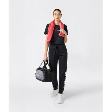 Champion 118429-KK001 Siyah Script Shop Rib Cuff Pants Kadın Eşofman Altı