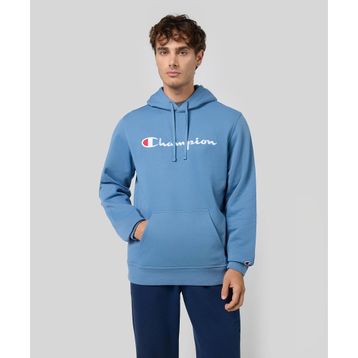Champion 220253-BS099 Script Shop Hooded Mavi Erkek Sweatshirt