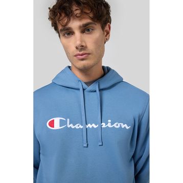 Champion 220253-BS099 Script Shop Hooded Mavi Erkek Sweatshirt