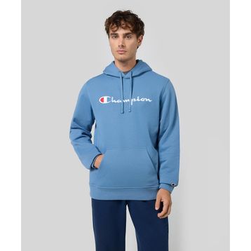Champion 220253-BS099 Script Shop Hooded Mavi Erkek Sweatshirt