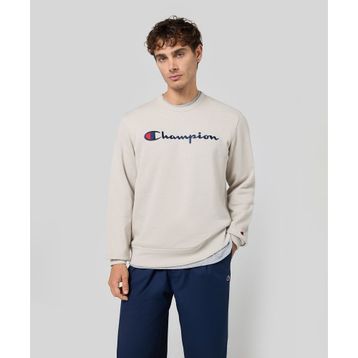 Champion 220254-ES057 Script Shop Crewneck Bej Erkek Sweatshirt
