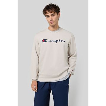 Champion 220254-ES057 Script Shop Crewneck Bej Erkek Sweatshirt