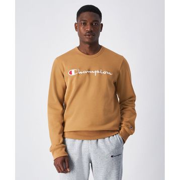 Champion 220254-MS034 Script Shop Crewneck Kahverengi Erkek Sweatshirt