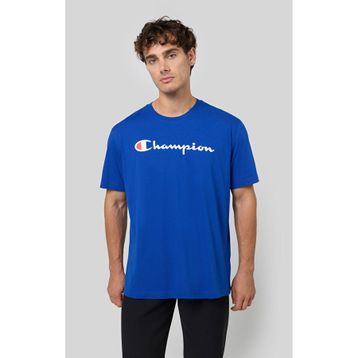 Champion 220256-BS008 Icons SS Tee Mavi Erkek T-Shirt