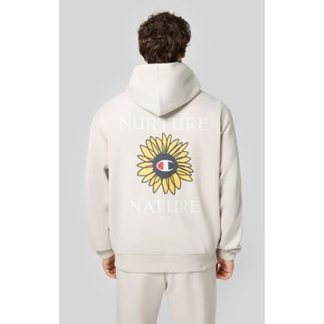 Champion 220426-ES057 Eco Future Hooded Bej Erkek Sweatshirt