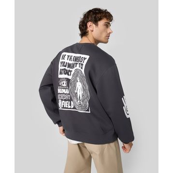 Champion 220427-ES503 Siyah Eco Future Crewneck Pamuk Erkek Sweatshirt