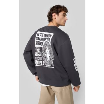 Champion 220427-ES503 Siyah Eco Future Crewneck Pamuk Erkek Sweatshirt