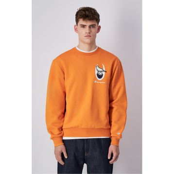 Champion 220427-OS025 Eco Future Crewneck Turuncu Pamuk Erkek Sweatshirt