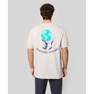 Champion 220429-ES057 Eco Future Crewneck Bej Erkek T-Shirt