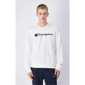 Champion 220727-WW001 Icons Crewneck Beyaz Erkek Sweatshirt