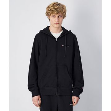 Champion 220731-KK001 Icons Full Zip Hoodie Siyah Erkek Sweatshirt